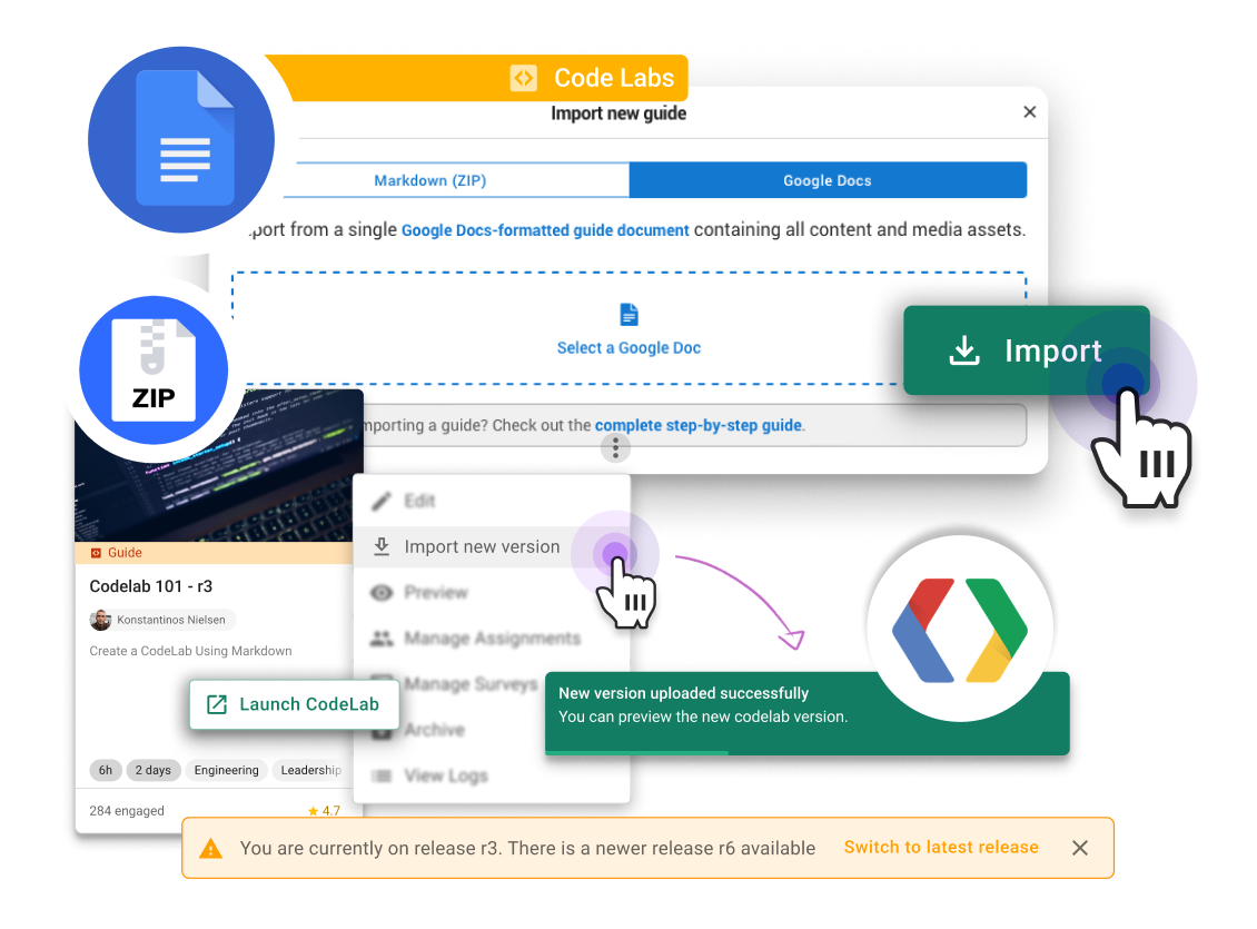 Author using existing tools